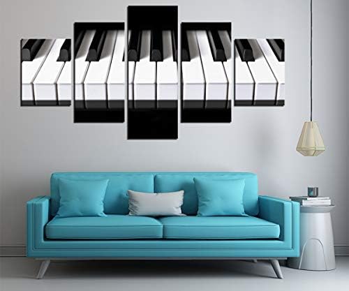 Moderna Home Decor klavirska tastatura crno-bijela platna zidna umjetnost za slike spavaće sobe