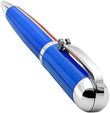 Xezo vizionar srednje mesing i aluminijska hemijska olovka, ručno lakirano u crvenoj i plavoj boji. Numerirano
