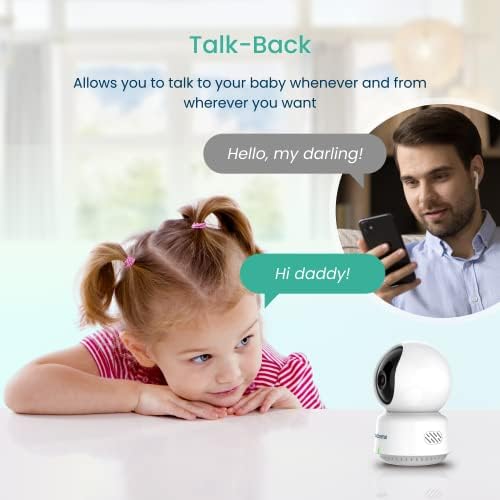 BabySense Pogledajte pametni WiFi monitor za bebe, 1080p kameru, HD noćni vid, otkrivanje i praćenje Motion,