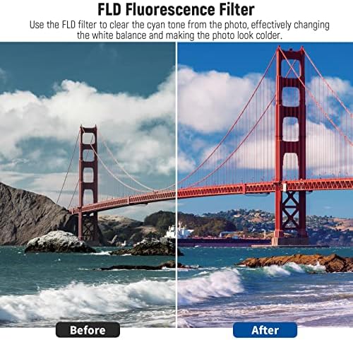 NEEWER 55mm nd komplet filtera za sočiva: UV, CPL, FLD, ND2, ND4, ND8, hauba za sočiva i poklopac