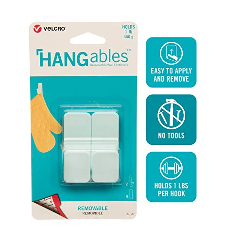 Velcro marke Hangebles uklonjive zidne kuke | Lako za uklanjanje zidnih pričvršćivača | Neputetne kuke bez