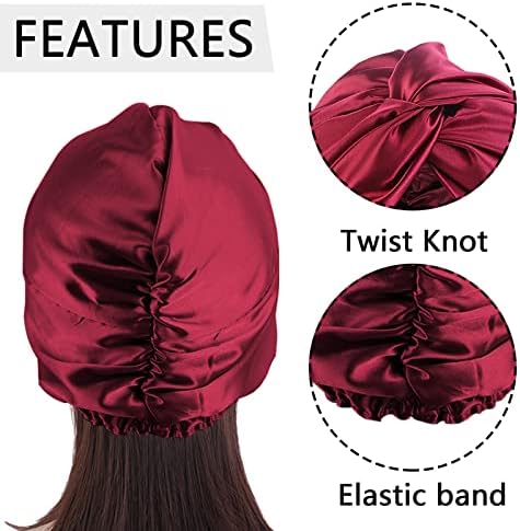 Aivtalk kape za kosu svileni poklopac dvostrukih tuša za spavanje za spavanje elastične križne noćica