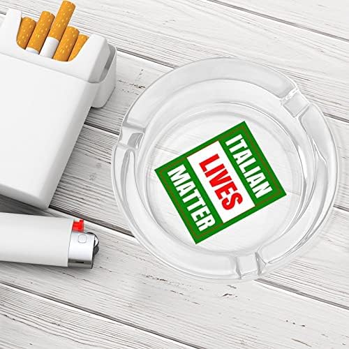 Italijanski životi Materijski stakleni pepeljara za cigarete okrugle ladice za kućne kancelarije i