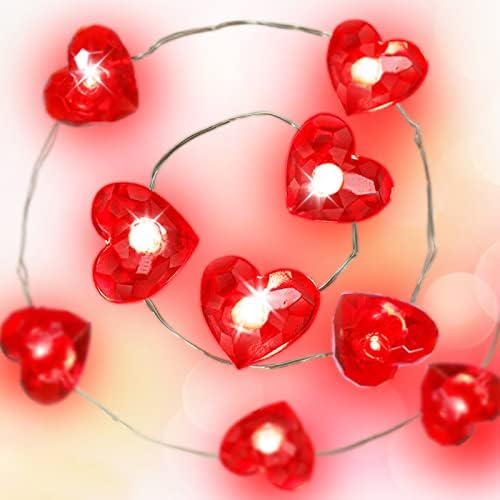 GETTERB 10ft 40led crveno srce niz svjetla Majčin dan dekoracije Fairy bakarne žice baterije predlaže