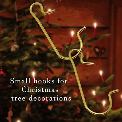 BENLIUDH Ornament Kuke, mini zlatni ukras kuke Metalne vješalice Kuke za božićnu zabavu