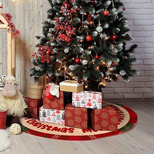 Snowflake božićna suknja, božićna plairana stablo baza, 30 x30 božićne kuglice Xmas ukrasi mat za praznične