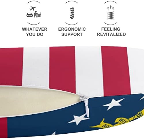 Američka i Gruzija Državna zastava Jastuk za vrat u obliku vrata za glavu i vrat Jastuk za glavu pjene