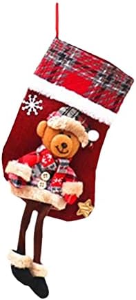 Božićni ukrasi Božićne čarape Privjesak za lutke lutka 3D posteljina čarape torbice Duge noge