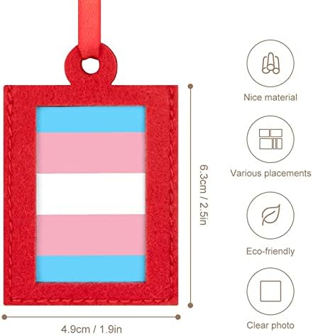 Transgender LGBT zastava mini božićni okvir okvira ukrasi osjetili su se viseći foto okviri za zabave za odmor