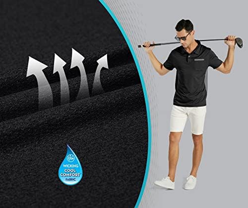 V VALANCH muške Polo majice Sport Casual kratki rukav Golf Polo moisture Wicking kragna tenis