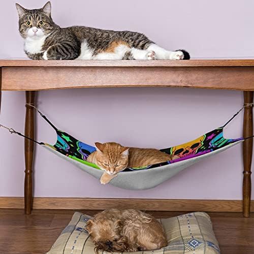 Viseća mreža za mačke šarena Lobanja prozor u kavezu za mačke Perch viseći prostor koji štedi