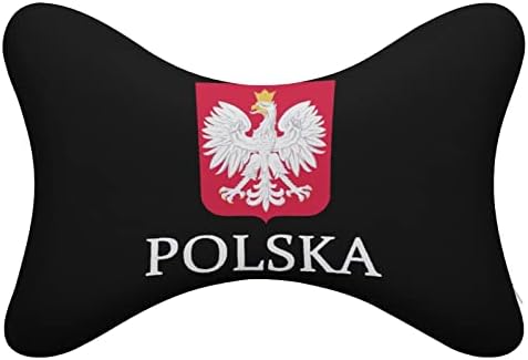Patriotska poljska polska zastava Jastuci za automobile Memorijska pjena Mekani glava za glavu