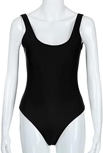 Fedulk Women Retro kupaći kostimi Jednodijeli atletski kupaći kostimi za obuku High Cut Low Back Monokini Bath