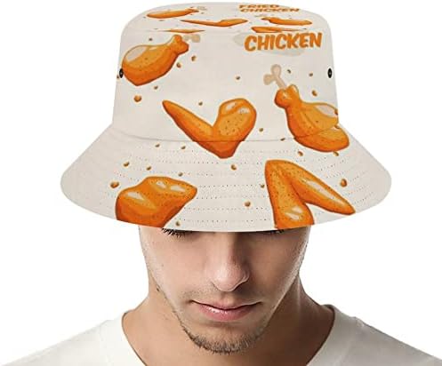 Slatka dinosaur pileća nuggets muške ženske kante hat ljetni odmor za putovanje sunčanim šeširom