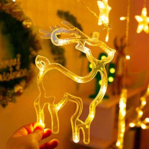 Nema / brend 3x1m Elk zvono žičano svjetlo Led zavjese svjetlo Božićna Soba Dekoracija praznični