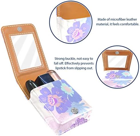 ORYUEKAN ruž za usne sa ogledalom slatka prenosiva torba za šminkanje kozmetička torbica, ulje na platnu cvijet