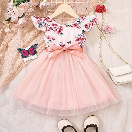 KAGAYD haljina za djevojčice Djevojke cvjetne haljine bez rukava za djecu sarafan za čipkastu suknju cvjetni