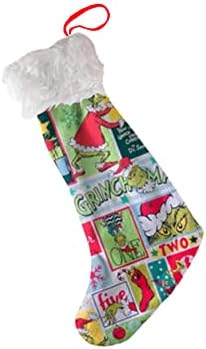 Jeezhub Green Monster uzorak božićne čarape sa plišanim manžetom, veliki ukrasi za porodični božićni praznični