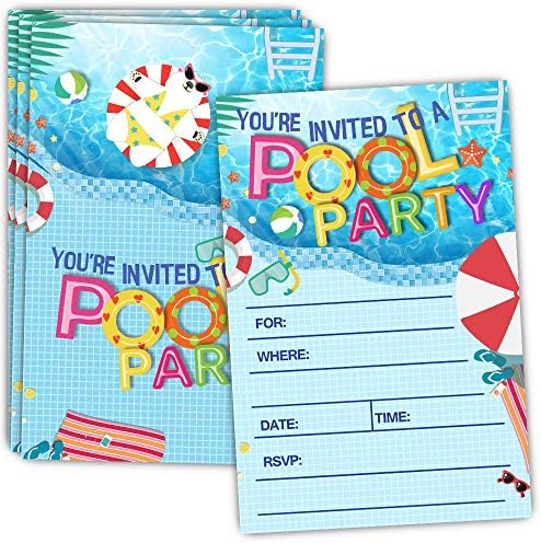 Ukebobo 20 Pozivi za zabavu sa kovertama - Dvostrani - pozivnice za rođendan za dječake ili djevojčice