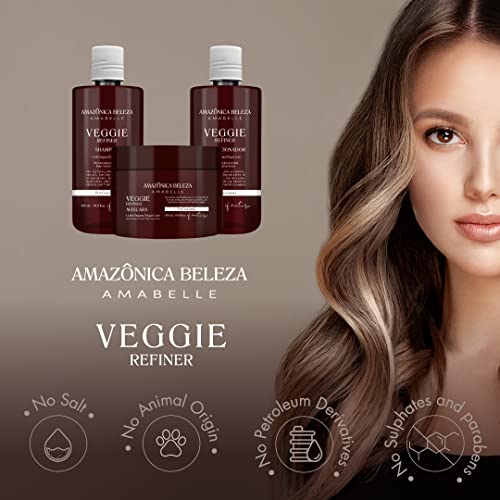 AMAZONICA BELEZA Vegan Veggie Refiner maska za kosu / sulfat, parabeni i bez okrutnosti / sa