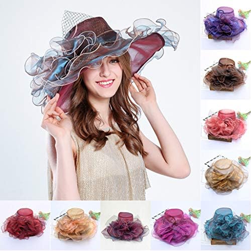 Žene čipke Bowknot Cvijeće Bowler Hat Sun Hats Crkvene kape za mladenke za mladenke za vjenčani šešir