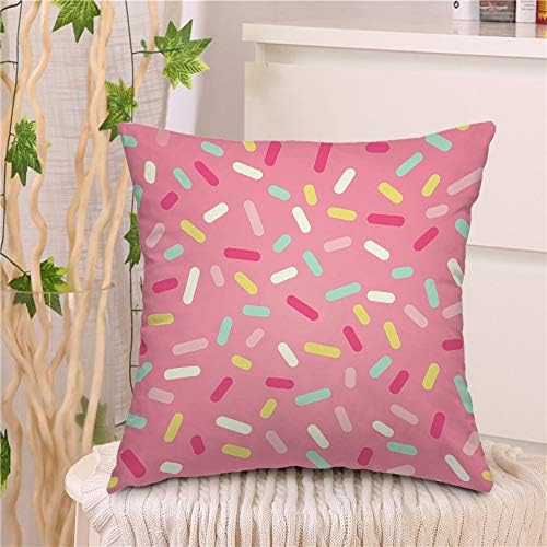 Oklopno geometrijsko bacanje jastuka ružičasta ukrasna krofna glazura Confetti bacanje jastuk za