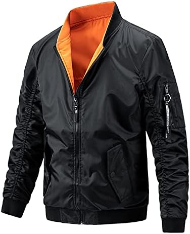 ADSSDQ Zip up hoodie za muškarce, prevelike pada modne kapute dugih rukava Muški biciklisticni fit debela topla jakna Zip up mlied8