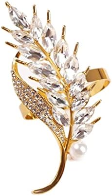 Xjjzs 6pcs Kristalni pšenični metalni uši prstenovi za salvete sjajne zlatne salvetice kopče za