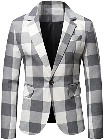 Muški casual suit jakne, muški tanak fit blazer jedan gumb odijelo sportske kapute lagana jakna