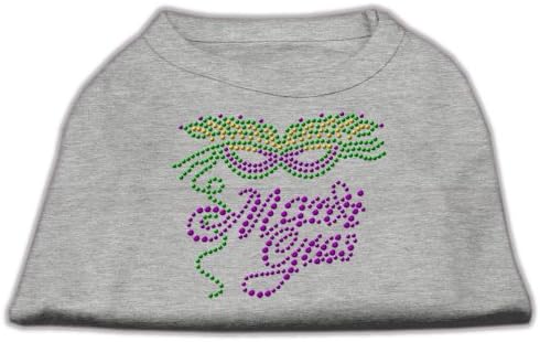 Mirage Pet proizvodi Mardi Gras Rhinestud majica, mala, siva