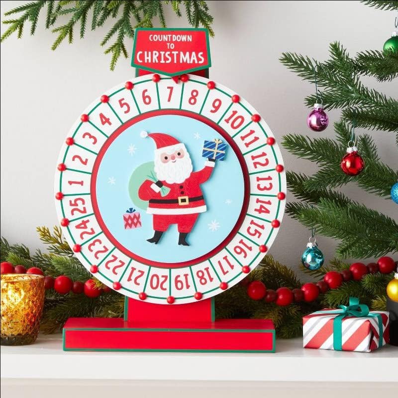 Uklsqma Santa Claus Carousel Ukras Božić Odbrojavanje Dolazi Kalendar Točak Ukras Ukrasi Božić