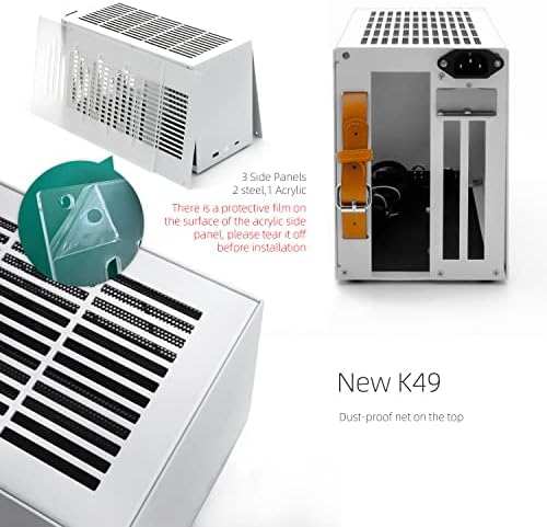 SGPC Itx Mini Case-Novi K49/nadograđena verzija K55, GPU u punoj veličini kompatibilan, 2 ručke,ventilacijski