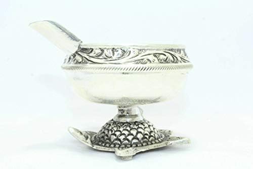 Rajasthan Gems Tradicionalna ručno izrađena 925 Hallmarked Sterling Silver Peshtray Torte