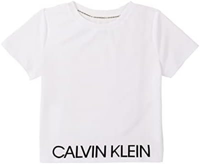 Mrežasta Majica Za Djevojke Calvin Klein, Bijeli Logo, 7