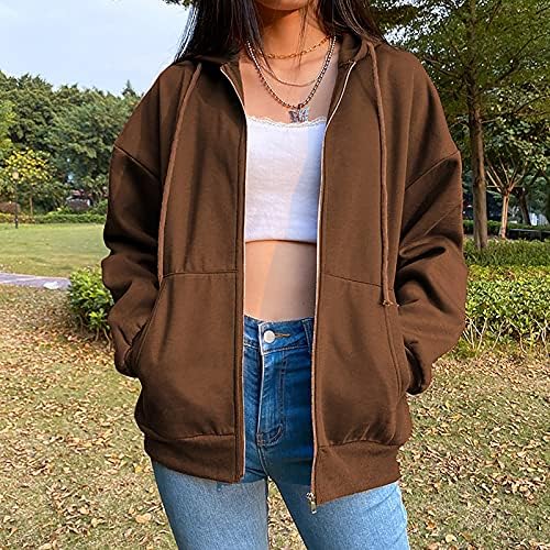 Tuduoms tinejdžerske djevojke Ležerne sa zatvarače Dukseve za pokrajine prevelike jakne za žene