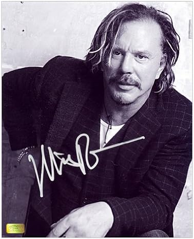 Mickey Rourke sa autogramom 8x10 crno-bijele fotografije portreta