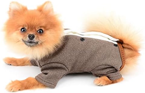 Smalllee_lucky_store PET STEP-in PAJAMAS PJS kombinezon za male pse mačke, majica puppena Bodysuit