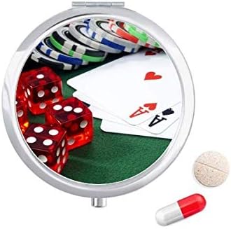 Chip Poker Dice Kockanje Photo Pill Case Džepna Kutija Za Skladištenje Lijekova Kontejner Za
