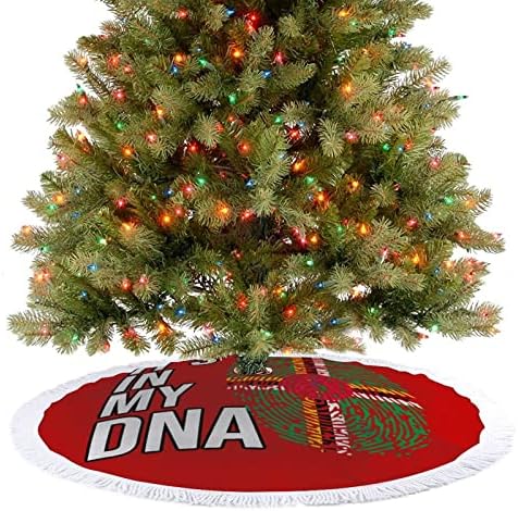 To je u mojoj DNK Dominika Flag božićna suknja za odmor za praznične zabave sa tasseel čipkom