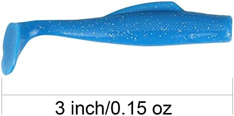 Ribolov sa slanim vodama Meka plastična Shad 3 inčna veslačka rep Swimbaits Bass Lure Shald 25-komadni komplet