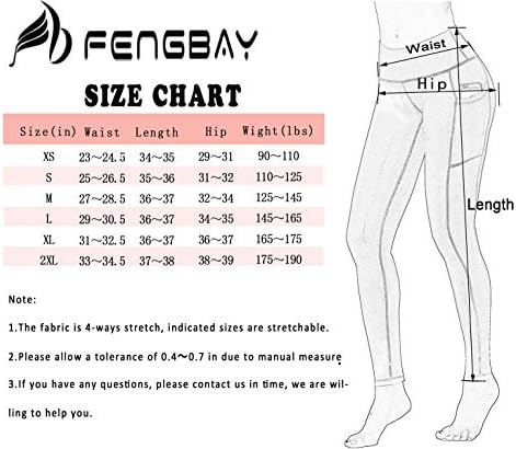 Fengbay 3 pakovanje visoke struke joga hlače, joga hlače za žene Tummy Control Workout hlače 4 puta