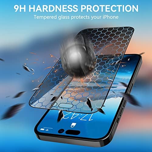 CloudValley Zaštita ekrana za privatnost za iPhone 14 Pro Max 6.7 [2 Pakovanje], zaštitni Film protiv