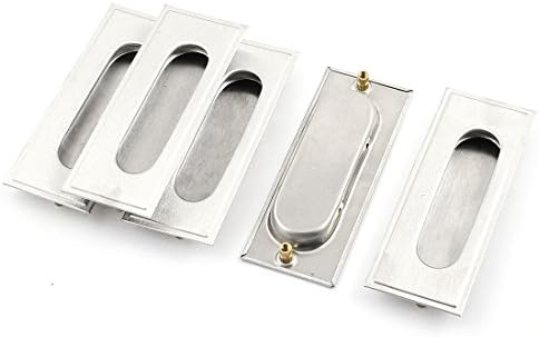 Uxcell kliznu prozor za ispiranje ručke, 4,3-inčna duljina, srebrni ton, 5-komad