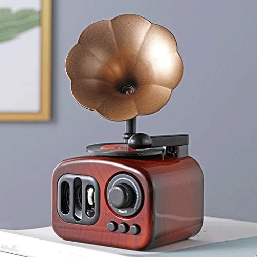Ylyajy Music Box Rezbarena drvena muzička kutija ručno krovanje gramofona za uređenje doma