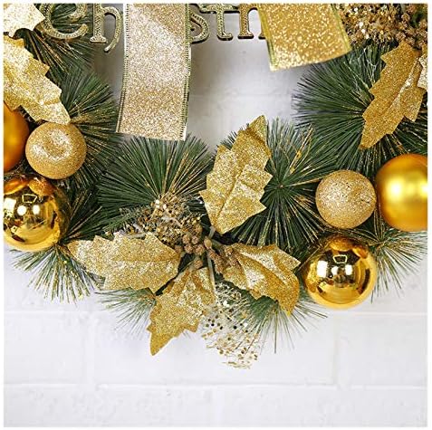 Božićni ukrasi kamin za stepenište zidne prednje borove igle zlatne božićne vijenac na vratima viseći odmor