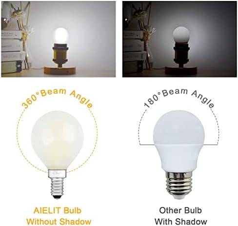 AIELIT zatamnjena matirana E12 LED sijalica 25 Watt ekvivalentna, dnevna Bijela 5000k 200LM, G15 LED žarulje