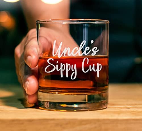 Sippy Cup CARVELITA ujak-ujak Whisky Glass-11oz gravirano Staromodno burbon kamenje staklo