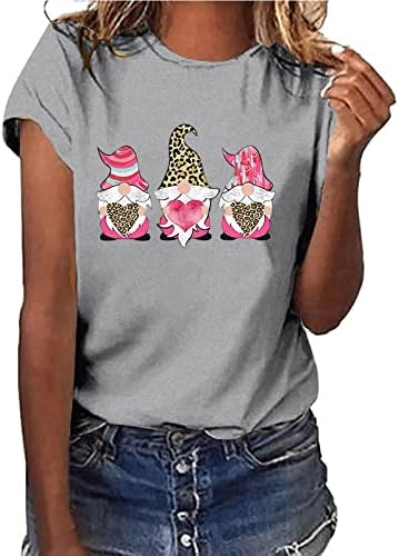 Pimoxv ženski dan zaljubljenih košulja labave casual slatka bluza tinejdžerke ljetne tunike vrhovi kratkih rukava