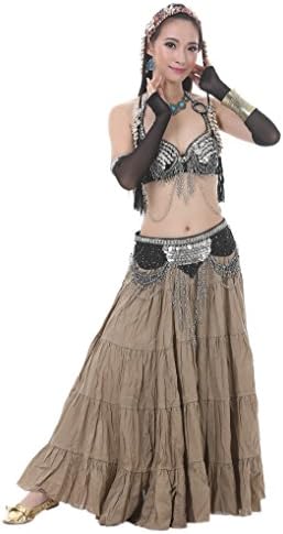 Žena Žena trbušni ples Puni krug Maxi Trible suknje Lan Bohe haljina