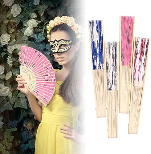 Kineski ventilator, sklopivi ventilatorski ventilator bambus slikovan za žene za mlade za čajne stranke za